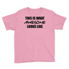 this is what awesome looks like Youth Tee