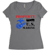 Property of a U.S. Marine Women's Triblend Scoop T-shirt