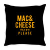 mac and cheese please Throw Pillow