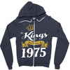 kings are born in 1975 Zipper Hoodie
