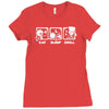 v4 eat sleep grill Ladies Fitted T-Shirt