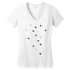 DOWN UP / scandi white / warm grey / flax / lavender Women's V-Neck T-Shirt