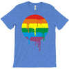 rainbow colored stripes dot running splashes T-Shirt