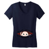 September Peeking Out Baby Boy Women's V-Neck T-Shirt