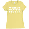 world's okayest sister Ladies Fitted T-Shirt