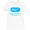 nerdy to the power of awesome Ladies Fitted T-Shirt