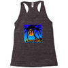 florida palm trees sunset Racerback Tank