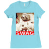 sloth astronaut swag Ladies Fitted T-Shirt