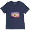 Orange cat V-Neck Tee