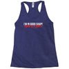 i'm in good shape round is a shape! funny Racerback Tank