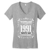 vintage made in 1991 perfectly aged a living legend Women's V-Neck T-Shirt