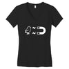 chicken and magnet Women's V-Neck T-Shirt