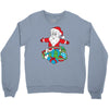 santa with piles of christmas Crewneck Sweatshirt