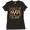 half man half badger Ladies Fitted T-Shirt