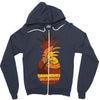 pineapple and beach Zipper Hoodie