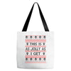 Emo Gothic Ugly Christmas Sweater Tote Bags