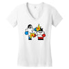 vector gamer boxing Women's V-Neck T-Shirt