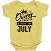 Queens Are Born In July Baby Onesie