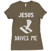 jesus drives me Ladies Fitted T-Shirt