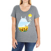 totoro sunflower Ladies Curvy T-Shirt