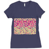 pink triangle print Ladies Fitted T-Shirt