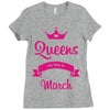 queens are born in march Ladies Fitted T-Shirt