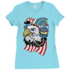 beer eagle graphic Ladies Fitted T-Shirt