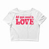 all you need is love Crop Top