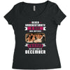 Never Underestimate A Man Who Watches Friends And Was Born in December Women's Triblend Scoop T-shirt