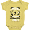 Never Underestimate the Strength of a Melanoma Cancer Warrior Baby Bodysuit
