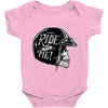 hi girl... ride with me! Baby Onesie