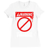 zombie  do not feed the zombies fun Ladies Fitted T-Shirt