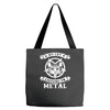 my cat listen to metal Tote Bags