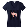 oh my god pig Women's V-Neck T-Shirt