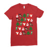 christmas pixel Ladies Fitted T-Shirt