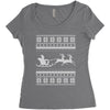 ugly santa claus Women's Triblend Scoop T-shirt