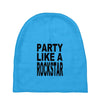 funny t shirt party like a rockstar tee hilarious shirt Baby Beanies