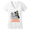 This Girl Loves Her German Shepherd Women's V-Neck T-Shirt