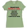 Smartass March Girl Ladies Fitted T-Shirt