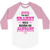 The Best Grammy Was Born In January 3/4 Sleeve Shirt