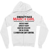 Smartass March Girl Zipper Hoodie