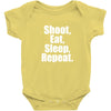 Eat Sleep Shoot Repeat Baby Onesie