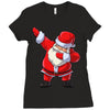 Santa Dabbing Ladies Fitted T-Shirt