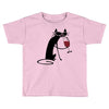 cat and wine Toddler T-shirt
