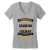 Super Cool Grandson Of A Freaking Awesome Grammy Women's V-Neck T-Shirt