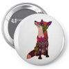 floral fox Pin-back button