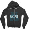 care about anime and two real people girls Zipper Hoodie
