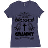 I Am One Blessed Grammy Ladies Fitted T-Shirt
