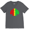 rasta skull and crossbones reggae dub club rave V-Neck Tee