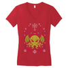 Merry Cthulhu Christmas Ugly Cool T shirts Women's V-Neck T-Shirt